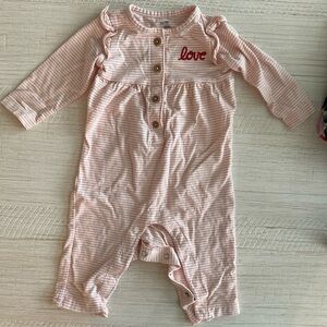 Carter’s 3-6 month pink striped romper